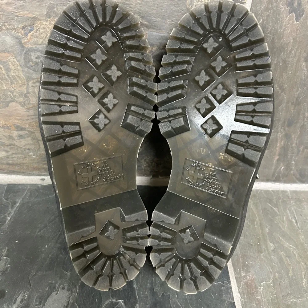 Dr Martens Platform 1461 Quad Black Leather Lace Up Shoes Womens 6 USM - Picture 7 of 8